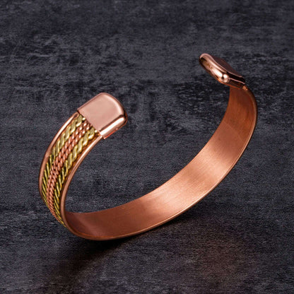Twisted Pure Copper Bracelet Adjustable 11mm Wide Therapy Arthritis Energy Bracelet Benefits Cuff Copper Bracelets for Women