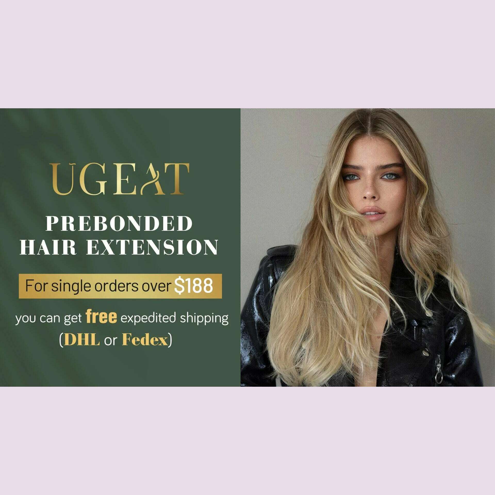 Ugeat U Tip Hair Extension Human Hair 1g/s Nail U Tip Hair For Women 14-24" Pre Bonded Hair Extensions 50g/100g Keratin Tip Hair