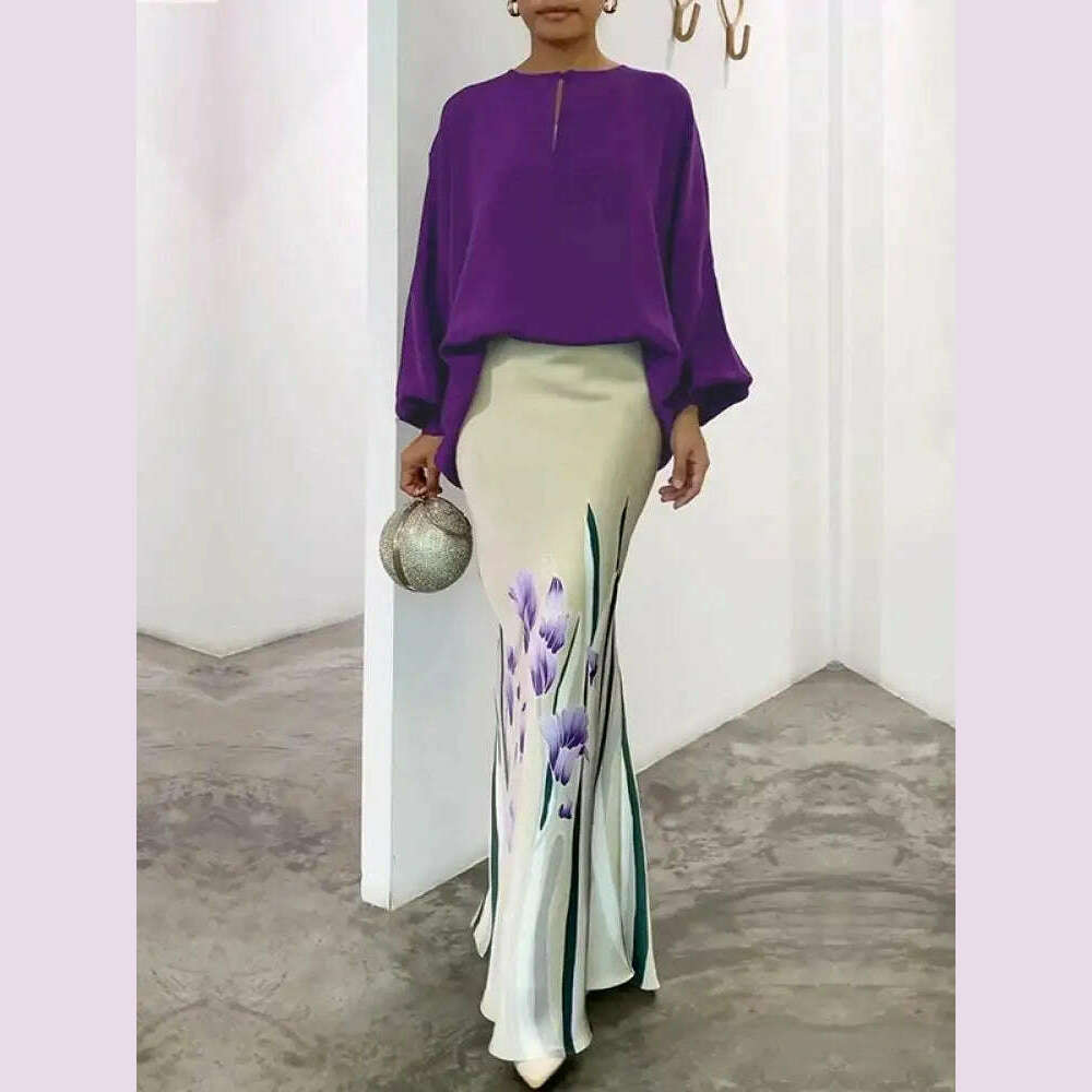 UOOZEE Female Elegant Blouse 2024 New Spring Summer Solid Color Puff Sleeves Loose Round-Neck Casual Daily Shirts Tops