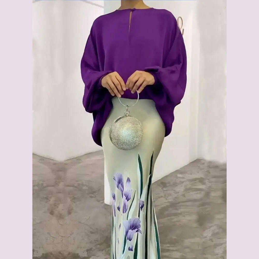 UOOZEE Female Elegant Blouse 2024 New Spring Summer Solid Color Puff Sleeves Loose Round-Neck Casual Daily Shirts Tops