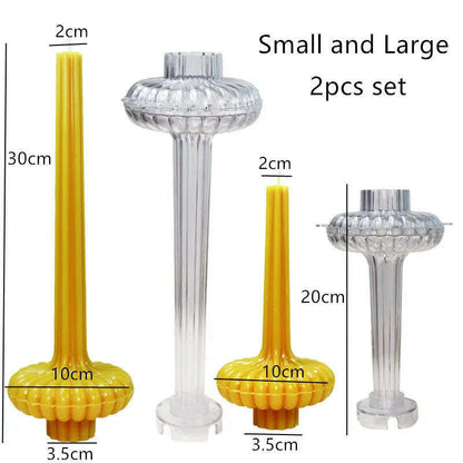 Upgraded Knot Cylindrical Candle Silicone Mold Bow Knot Stripe Cylindrical Candle Mold Vase Shape Candle Acrylic Plastic mold