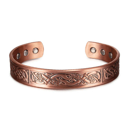 Viking Pure Copper Bracelet Men Adjustable Cuff Energy Magnetic Bracelet Benefits Wristband Hard Health Man Bracelet Knot Metal