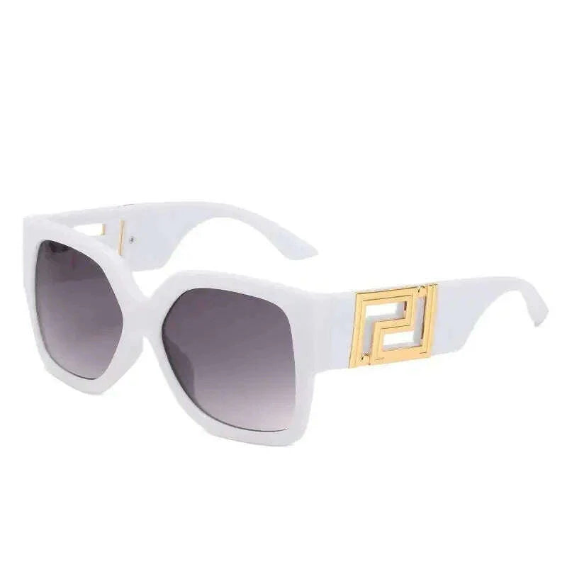 Vintage Oversize Sunglasses Men Women 2024 Luxury Brand Design Fashion UV400 Eyewear Trendy Square Gradient Shades Sun Glasses