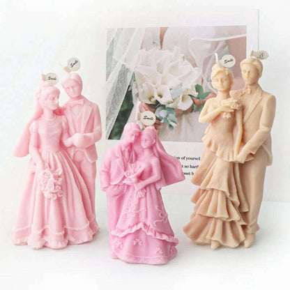 Wedding Ceremony Candle Silicone Mold Bride and groom Sweet Companion DIY Scented Candle Gypsum Mould Valentine's Day Decor Gift