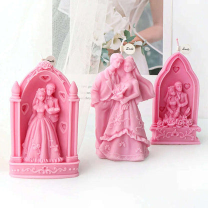 Wedding Ceremony Candle Silicone Mold Bride and groom Sweet Companion DIY Scented Candle Gypsum Mould Valentine's Day Decor Gift