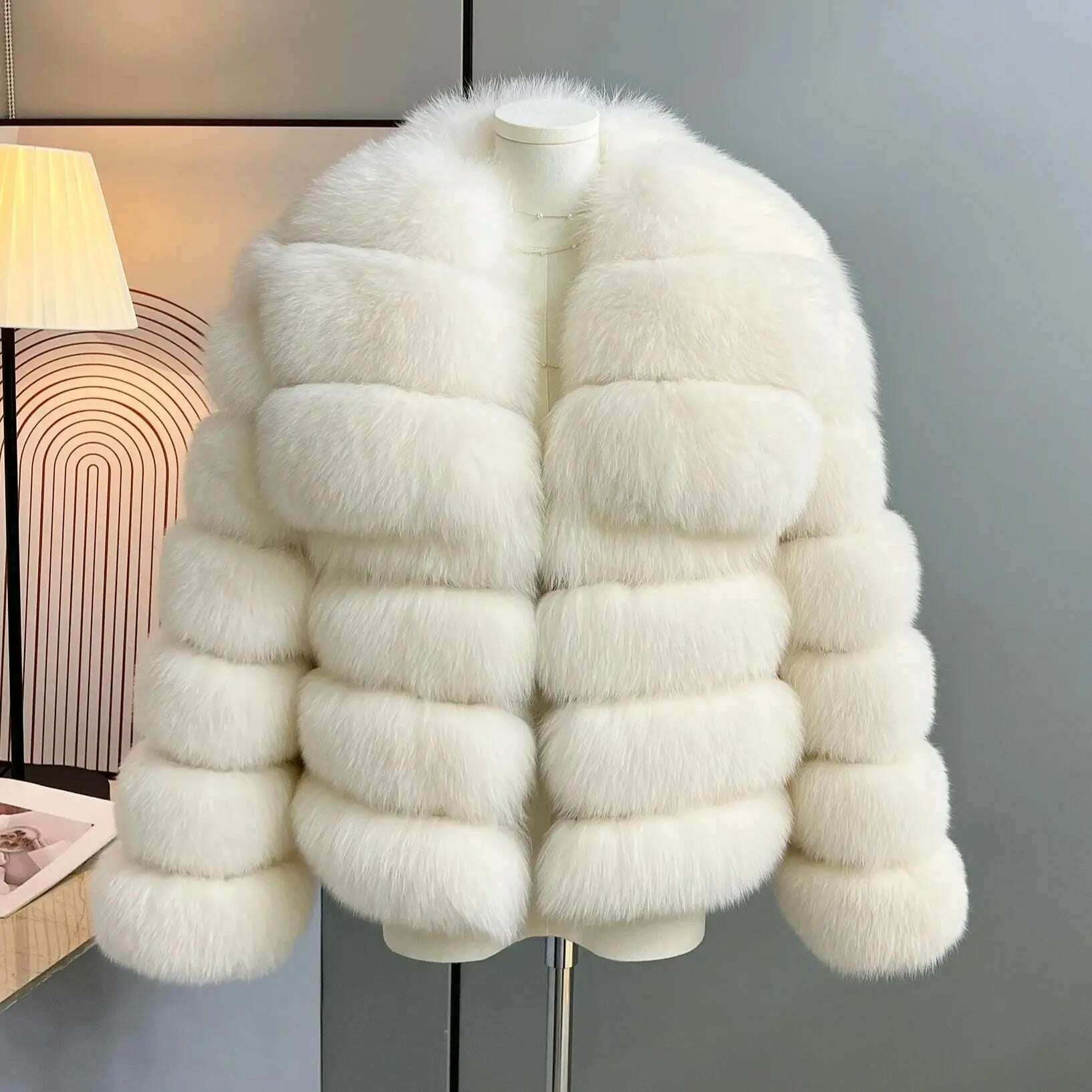 Whole leather fox fur coat short style young women's new coat