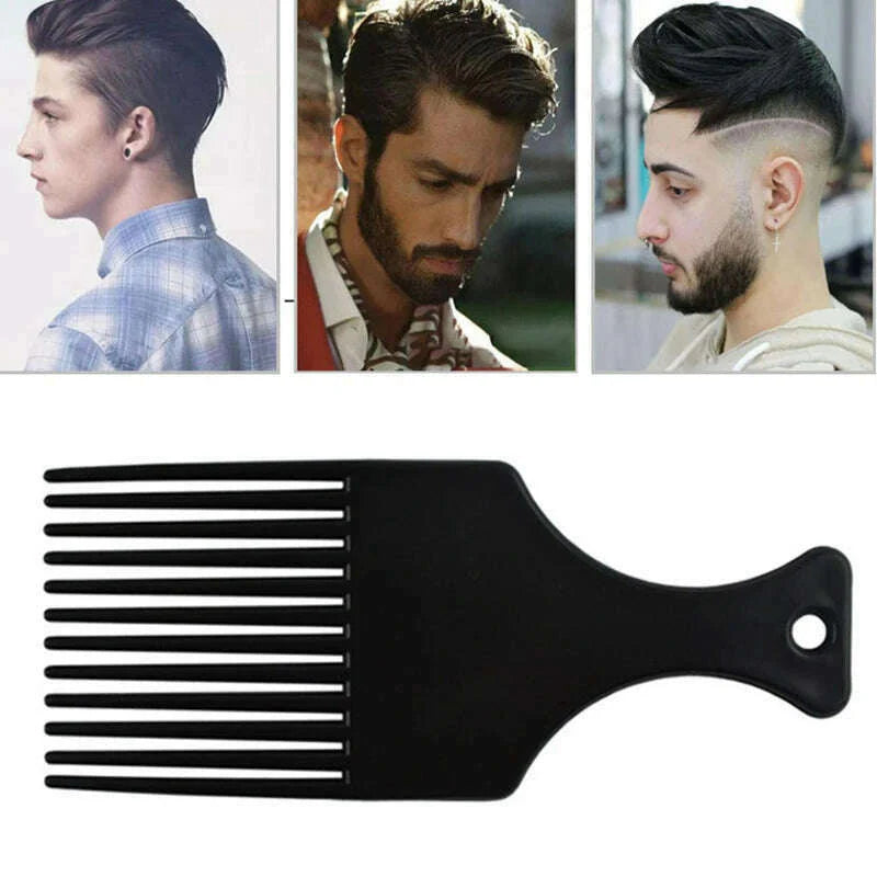 Wide Teeth Brush Pick Comb Fork Hairbrush Insert Hair Pick Comb Plastic Combs For Curly Afro Hair Styling Tools For Women Men