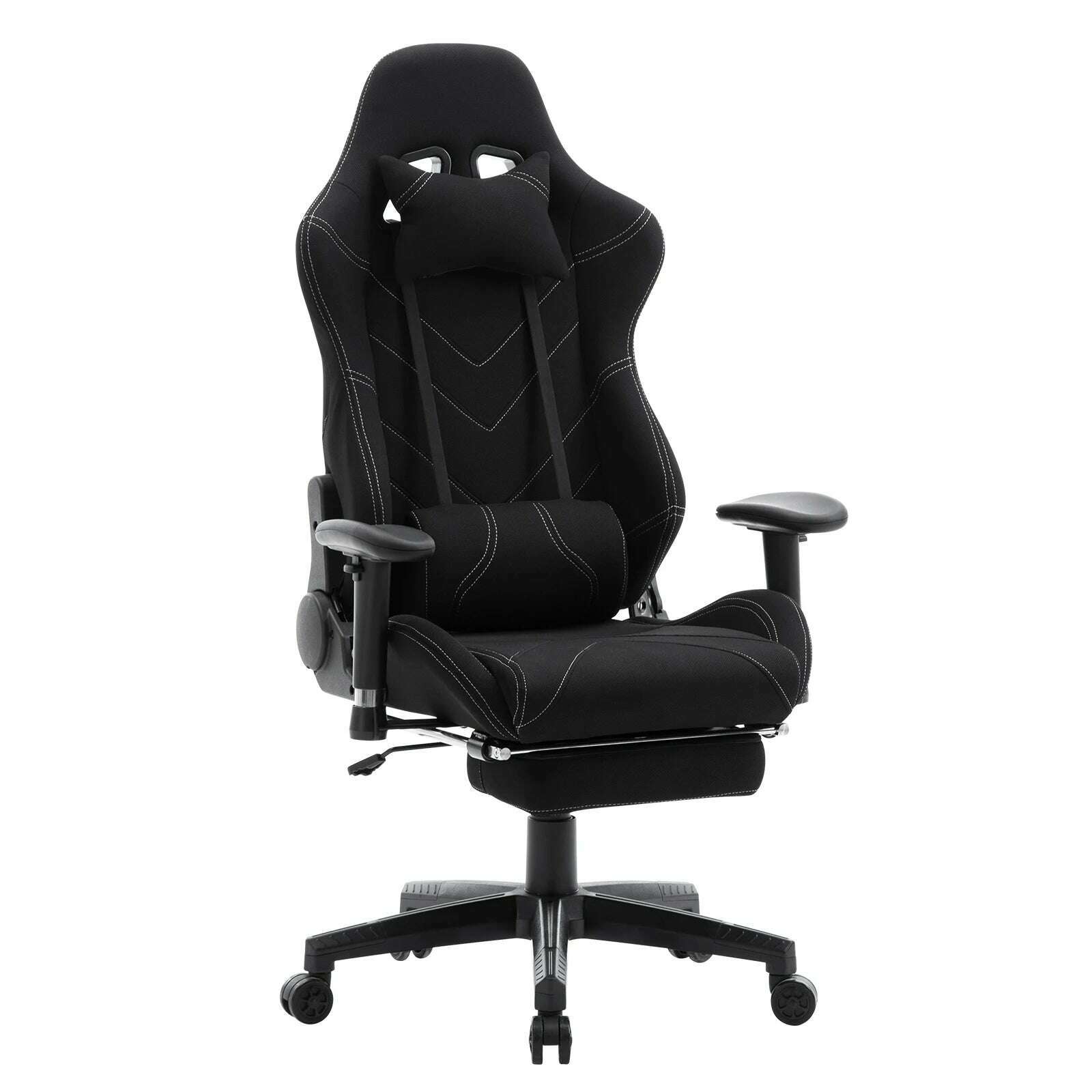 WOLTU Swivel Computer Desk Office Chair Racing Gaming Chair Faux Leather Seat with 155°Tilt Reclining Lumbar Cushion Relaxing