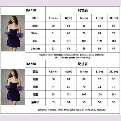 Women Celebrity New Sexy Strapless Purple Velvet Gowns Dress Elegant Mini Evening Party Club Dress