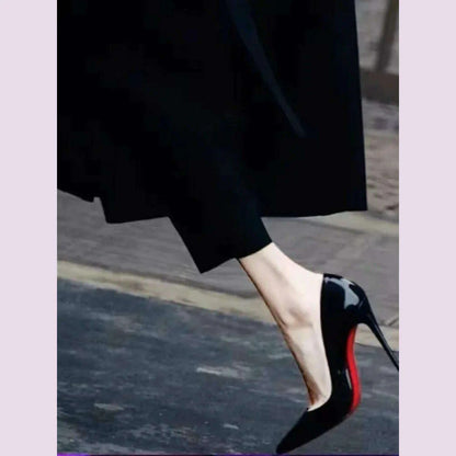 Women Elegant Luxury Shiny Rhinestone High Heels Sexy Red Bottom Pumps Brand Shoes Sexy Party Pointed Toe Wedding Banquet Shoes