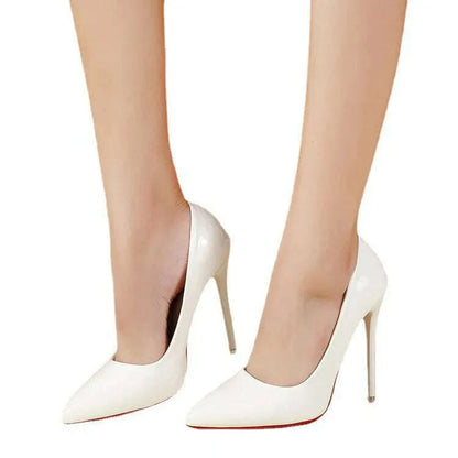 Women Shoes Red Sole High Heels Sexy Pointed Toe Red Sole 12cm Pumps Wedding Dress Shoes Nude Black Color Red Bottom High Heels