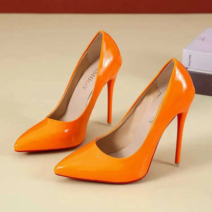 Women Shoes Red Sole High Heels Sexy Pointed Toe Red Sole 12cm Pumps Wedding Dress Shoes Nude Black Color Red Bottom High Heels
