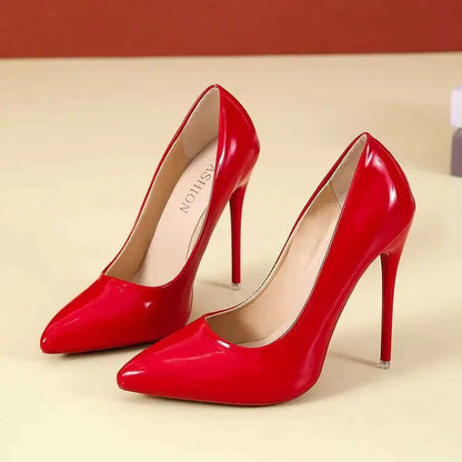 Women Shoes Red Sole High Heels Sexy Pointed Toe Red Sole 12cm Pumps Wedding Dress Shoes Nude Black Color Red Bottom High Heels