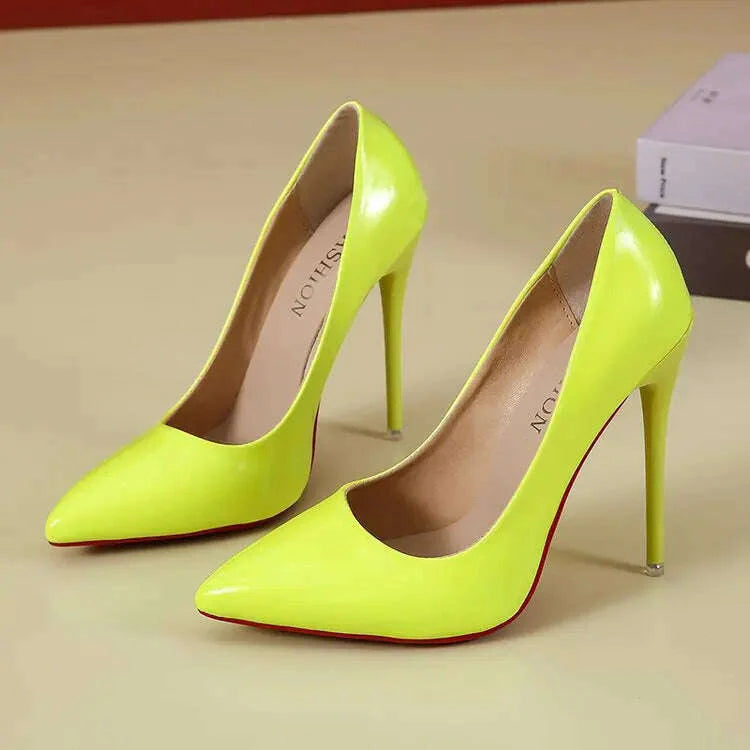 Women Shoes Red Sole High Heels Sexy Pointed Toe Red Sole 12cm Pumps Wedding Dress Shoes Nude Black Color Red Bottom High Heels