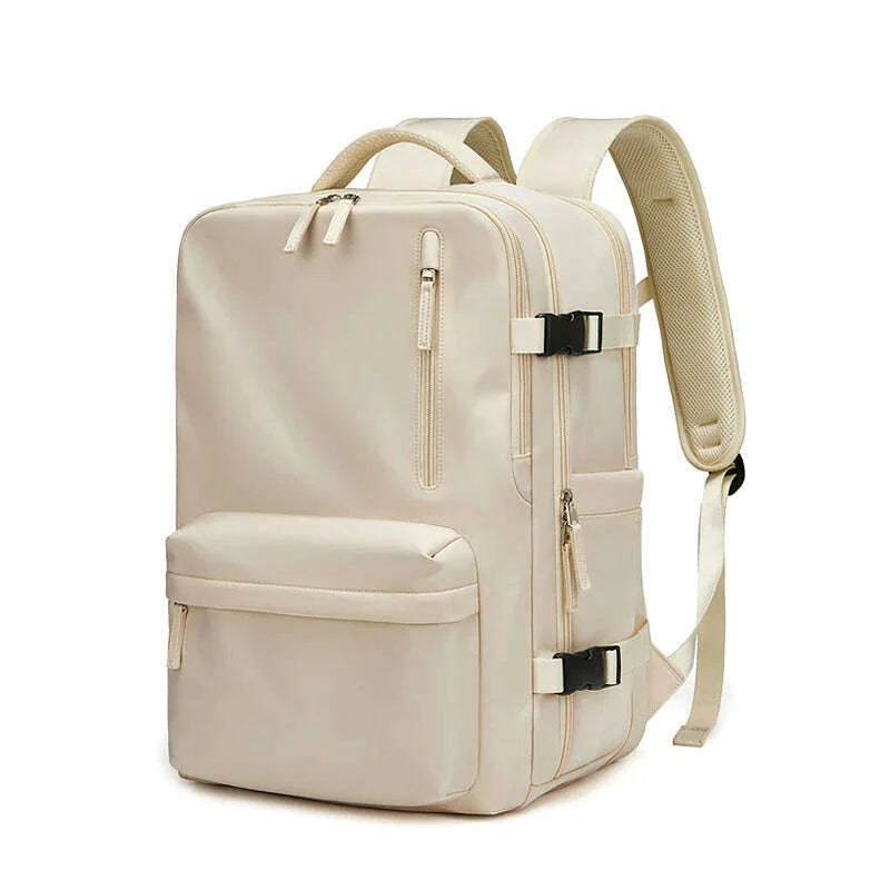Women Travel Backpack 16 Inch Girl Expanded 39L USB Charging Business Laptop Backpack with Shoe Bag Waterproof Hiking Backpack