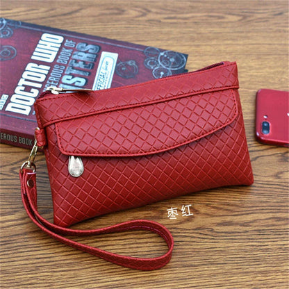 Women Wallet Clutch Plaid Zipper Organizer Purse Long Key Coin Bag Casual Female Wallet Ladies Leather Money Bag