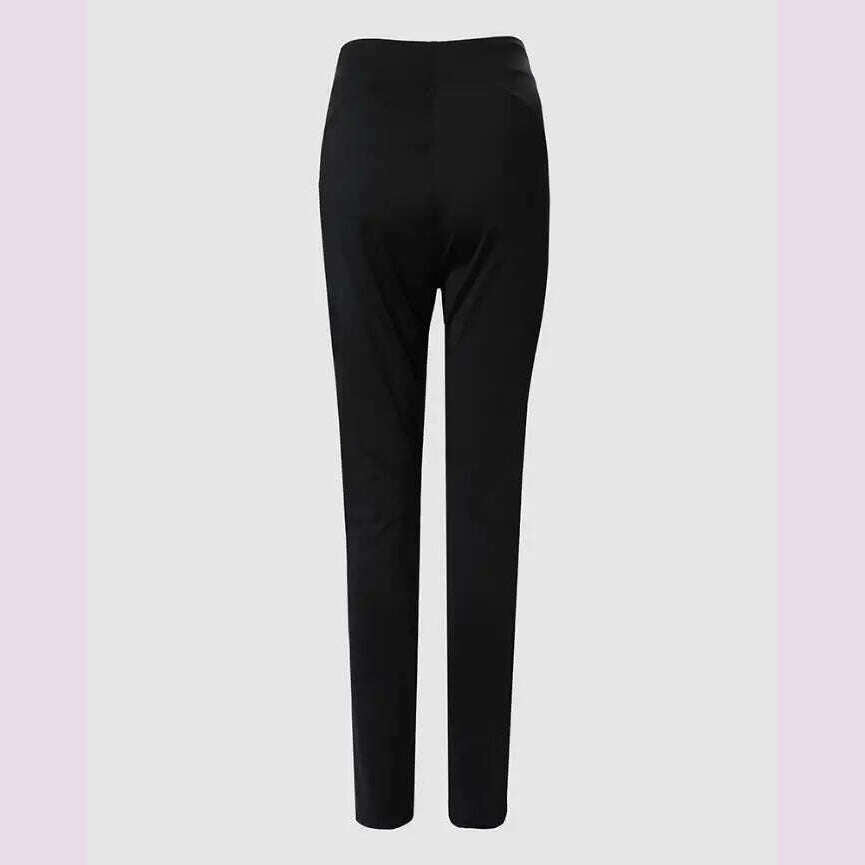 Women's Pants High Waist Trousers 2023 Button Decoration Office Solid Color Elegant Hip Lifting Leggings Skinny Pencil Pants