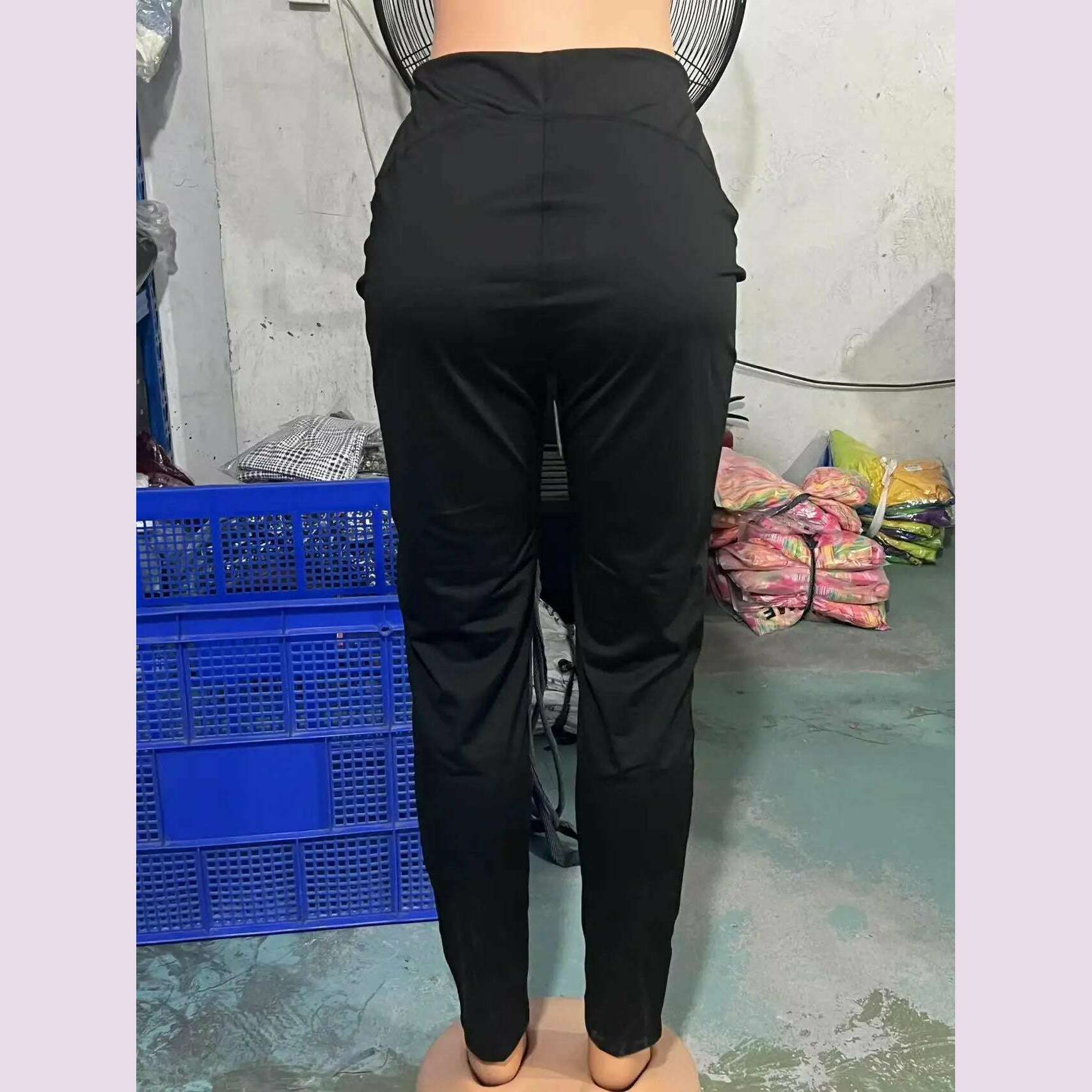 Women's Pants High Waist Trousers 2023 Button Decoration Office Solid Color Elegant Hip Lifting Leggings Skinny Pencil Pants
