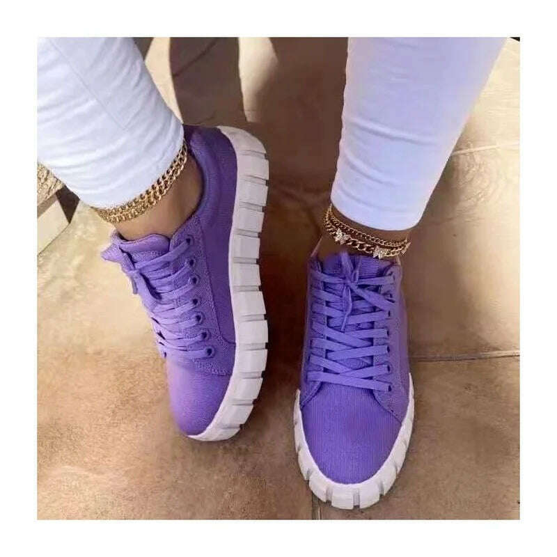 Women's Shoes Autumn New Designer Women's Shoes Women's Thick-soled Sports Shoes Outdoor Comfortable Casual Shoes Large Size 43