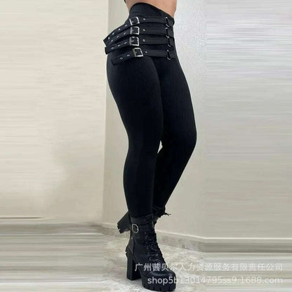 Womens Trousers 2023 New Black High Waist Slim Fit Pants for Women