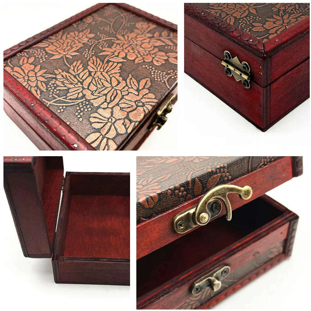 Wooden Tarot Cards Box Astrology Witch Divination Case Storage Bag Pouch Oracle Dice Accessories L756