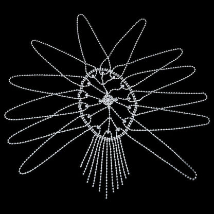 XSBODY Flash Long Tassel Hair Chain Rhinestone Head Chain for Women Nightclub Crystal Headband Hat Bridal Headpiece Jewelry