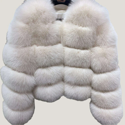 YOLOAgain Real Fox Fur Jacket Women 2024 Winter Outerwear Fox Fur Coat