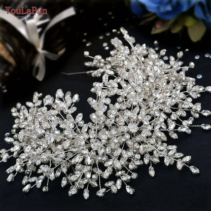 YouLaPan Bride Exquisite Headband Tiara Full Rhinestone Bridesmaid Hair Band Women Fashion Headwear Wedding Accessories HP385