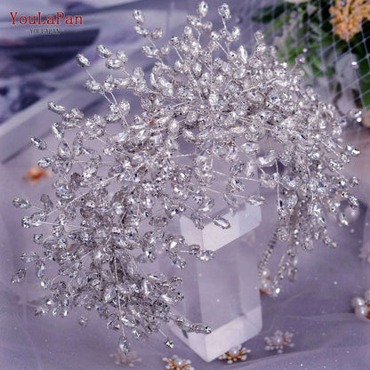 YouLaPan Bride Exquisite Headband Tiara Full Rhinestone Bridesmaid Hair Band Women Fashion Headwear Wedding Accessories HP385