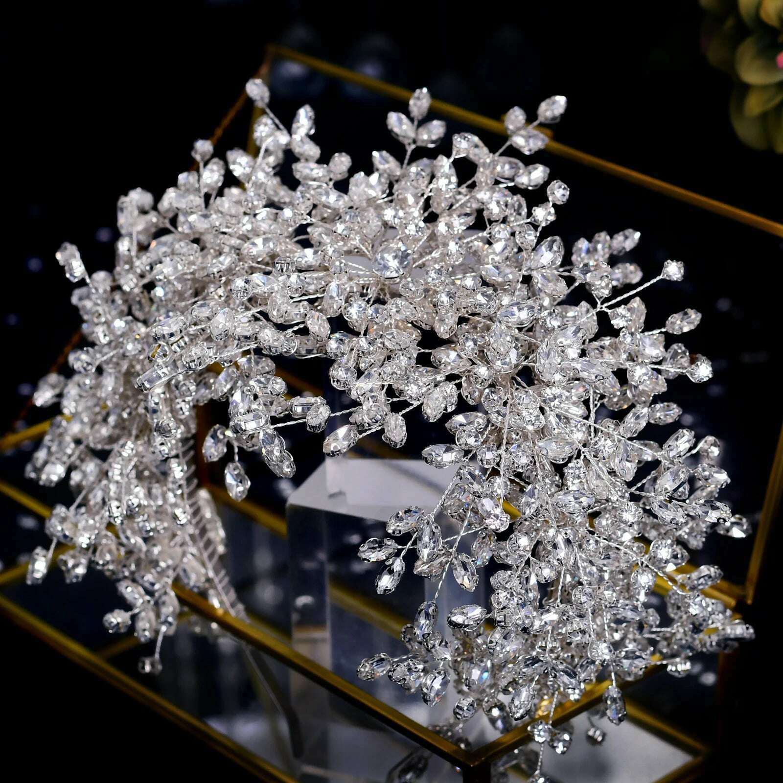 YouLaPan Bride Exquisite Headband Tiara Full Rhinestone Bridesmaid Hair Band Women Fashion Headwear Wedding Accessories HP385