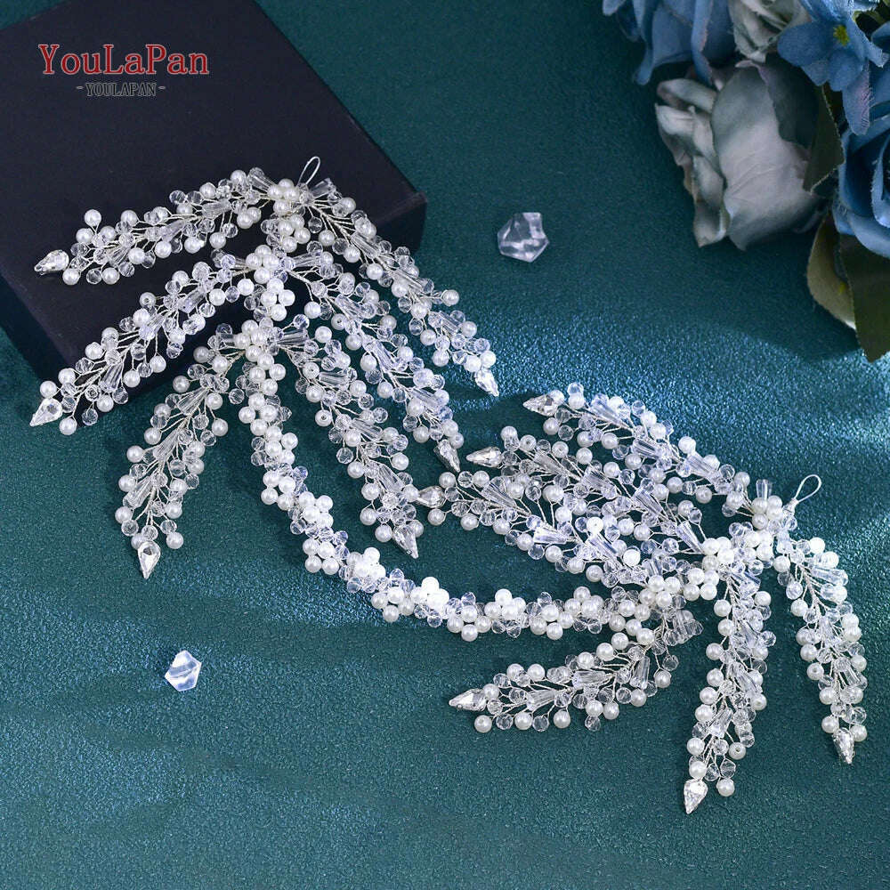 YouLaPan Luxury Rhinestone Bride Headband Woman Headpiece Wedding Hair Accessories Pageant Headdresse Wedding Tiara HP425