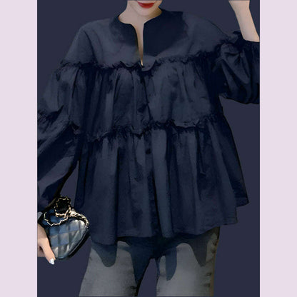 ZANZEA Fashion Women Long Puff Sleeve Blouse Autumn Spring Eelgant Shirt Ruffles Blusas Femininas Mujer Party Work Tops Tunic