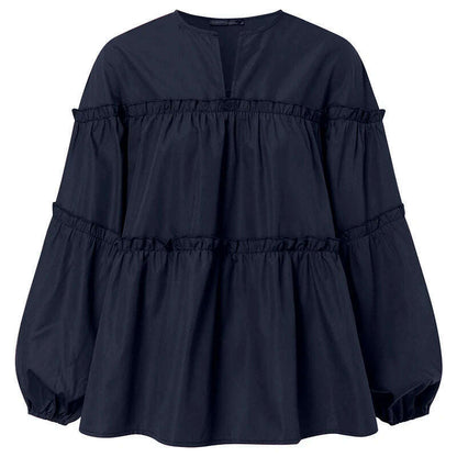 ZANZEA Fashion Women Long Puff Sleeve Blouse Autumn Spring Eelgant Shirt Ruffles Blusas Femininas Mujer Party Work Tops Tunic