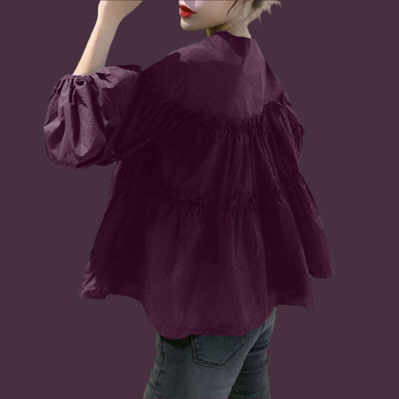 ZANZEA Fashion Women Long Puff Sleeve Blouse Autumn Spring Eelgant Shirt Ruffles Blusas Femininas Mujer Party Work Tops Tunic