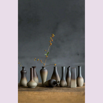 Zen Rough Pottery Tea Pet Ornaments Ceramic Vase Tea Table Decor Living Room Desktop Decoration Retro Tea Ceremony Accessories